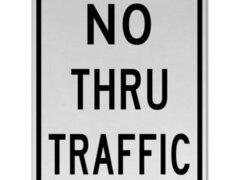 No Thru Traffic Sign